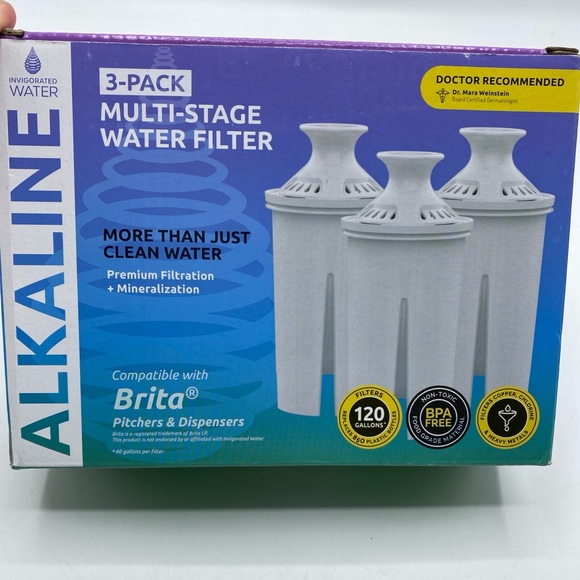 Other - Water Filter Cartridges Alkaline(Compatible W/ Brita Pitchers& Dispensers)  3 PK